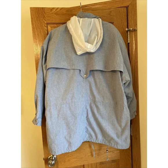 Izzi Women's Parka Jacket Full Zip Hooded 3X Blue - Picture 5 of 8